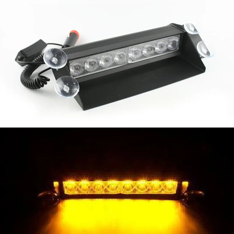 8Led 12V Car Led Strobe Warning Light Truck Flasher Di Emergenza Dash Strobe Light Day Running Flash Led Luci Della Polizia Rosso/Blu