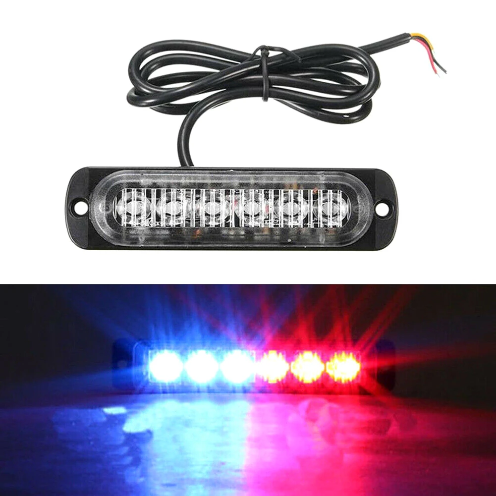 6 Led Car Truck Dash Strobe Flash Light 18W Strobe Warning Light Griglia Stroboscopica Emergenza Lampeggiante Bar Truck Car Lamp