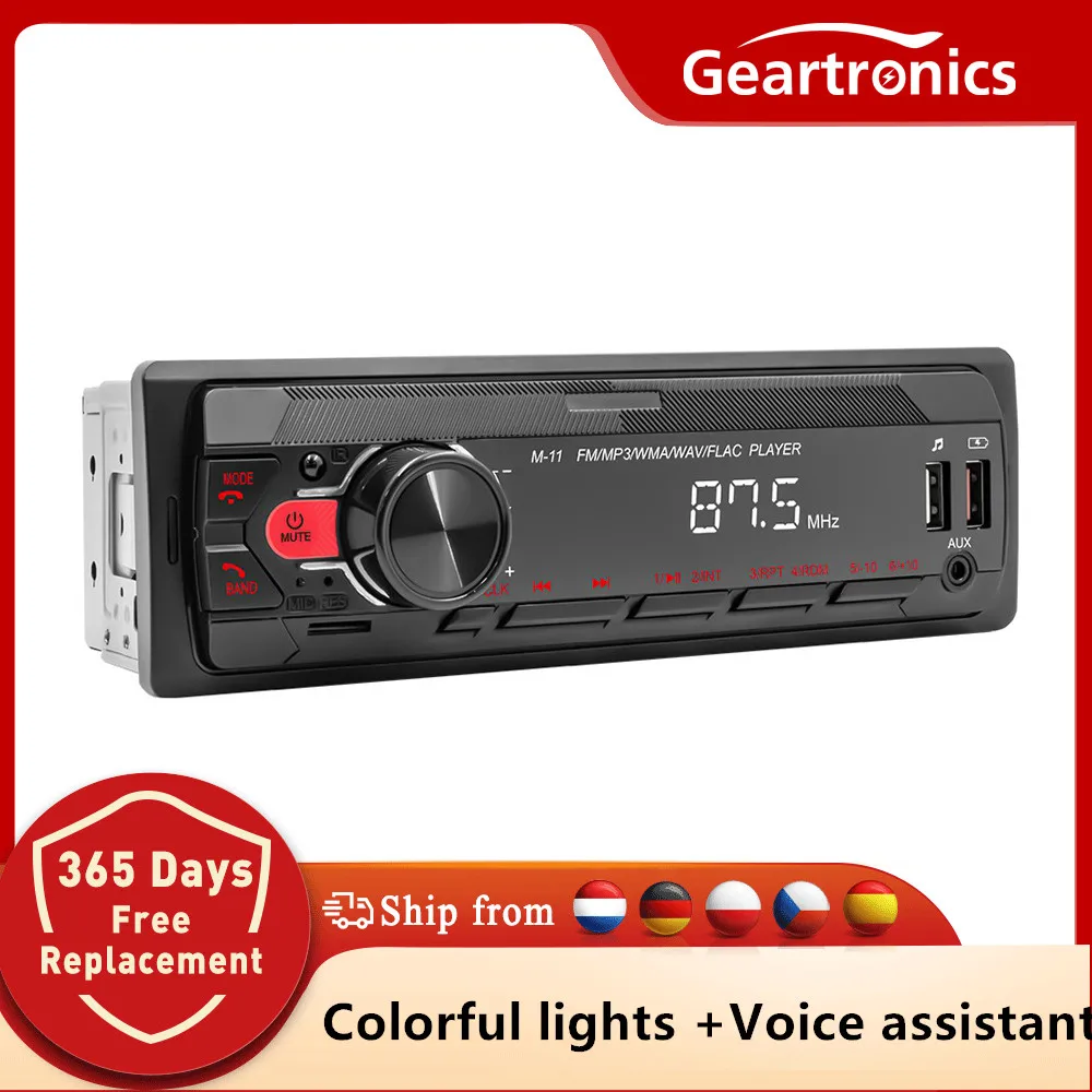 1 Din Car Stereo Single Din Autoradio Bluetooth Aux In Dash Head Unit Radio Fm Ricevitore Multimediale Digitale Lettore Mp3 Per Auto 1Din