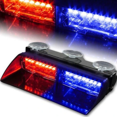 Auto 16 Led Rosso/Blu Della Polizia Strobe Flash Light Dash Emergenza Lampeggiante Luce