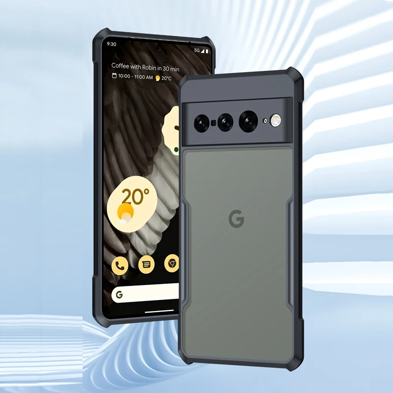 Air-Bags Custodia Antiurto Per Google Pixel 7 7Pro 6A Bumper Full Protect Camera Cover Posteriore In Tpu Acrilico Trasparente Fundas