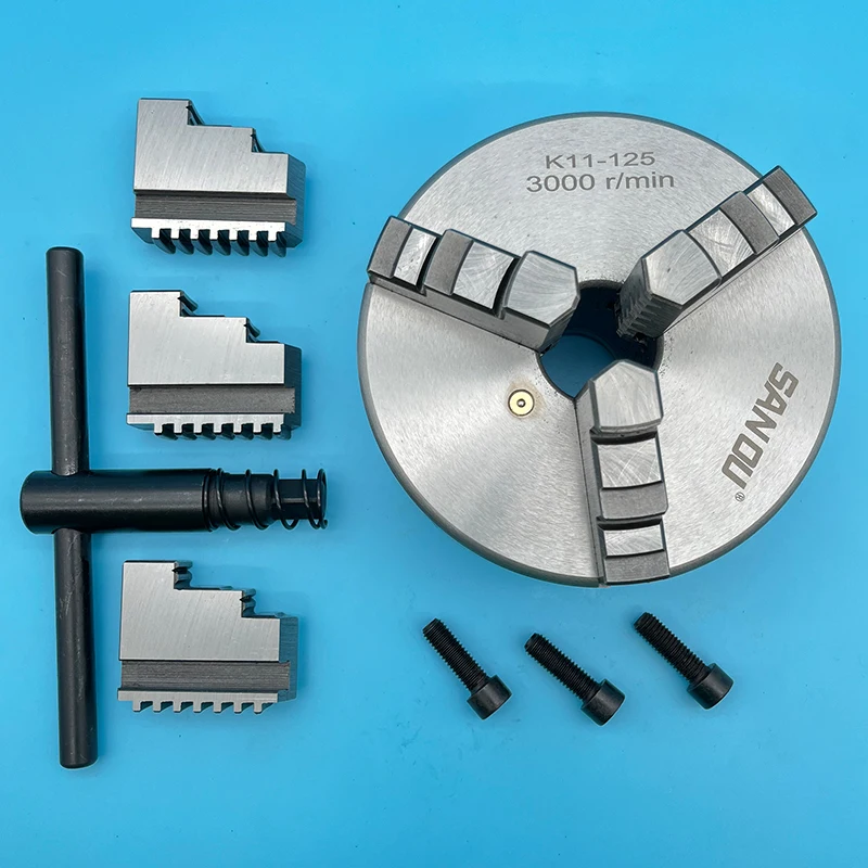 Mandrino Per Tornio 125 Marca Sanou 3 Griffe Tornio Autocentrante Mandrino K11-125 Mandrino Scroll Mandrino Per Tornio In Metallo Tipo Manuale