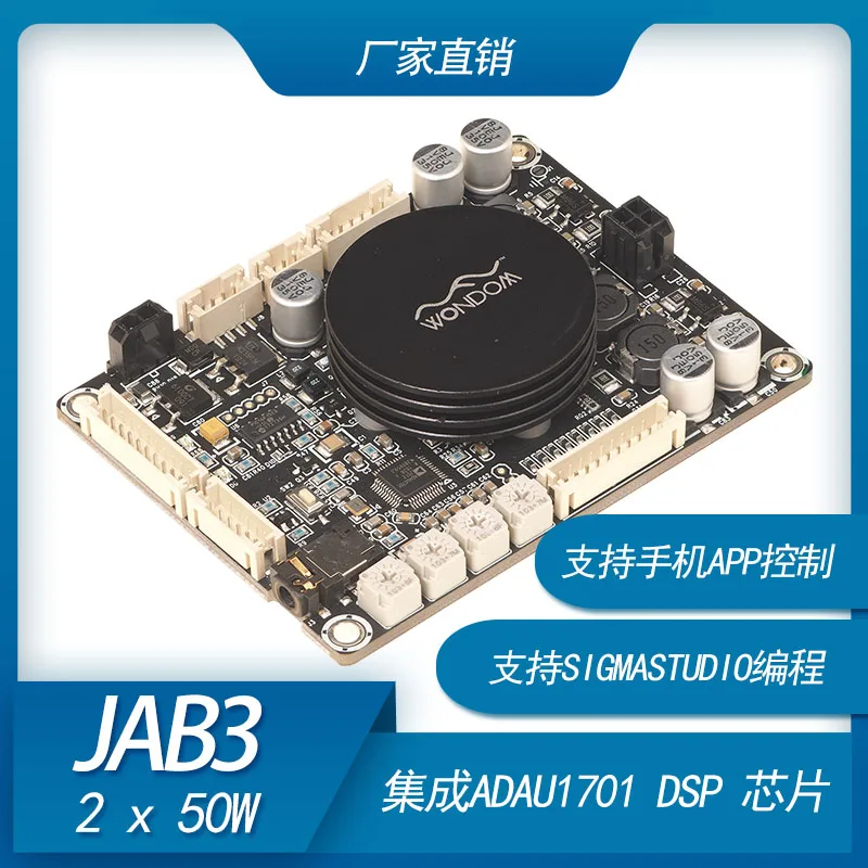 Amplificatore Di Potenza Audio Classe D 2X50W Con Divisione Di Frequenza Elettronica Dsp Supporto Programmazione Sigma Studio