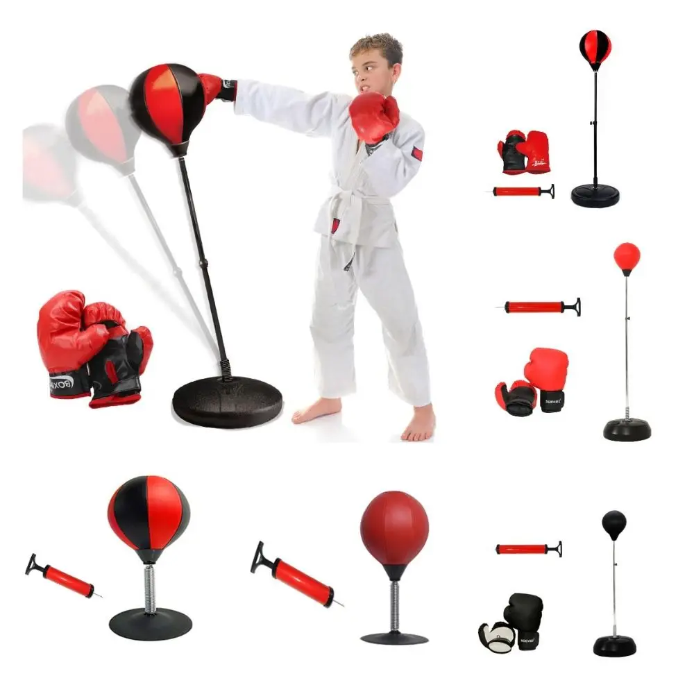 Sacco Da Boxe In Altezza Per Bambini Supporto Per Karate Sacco Da Boxe Gonfiabile Set Regalo Regolabile Allenamento Palla Da Boxe Natale