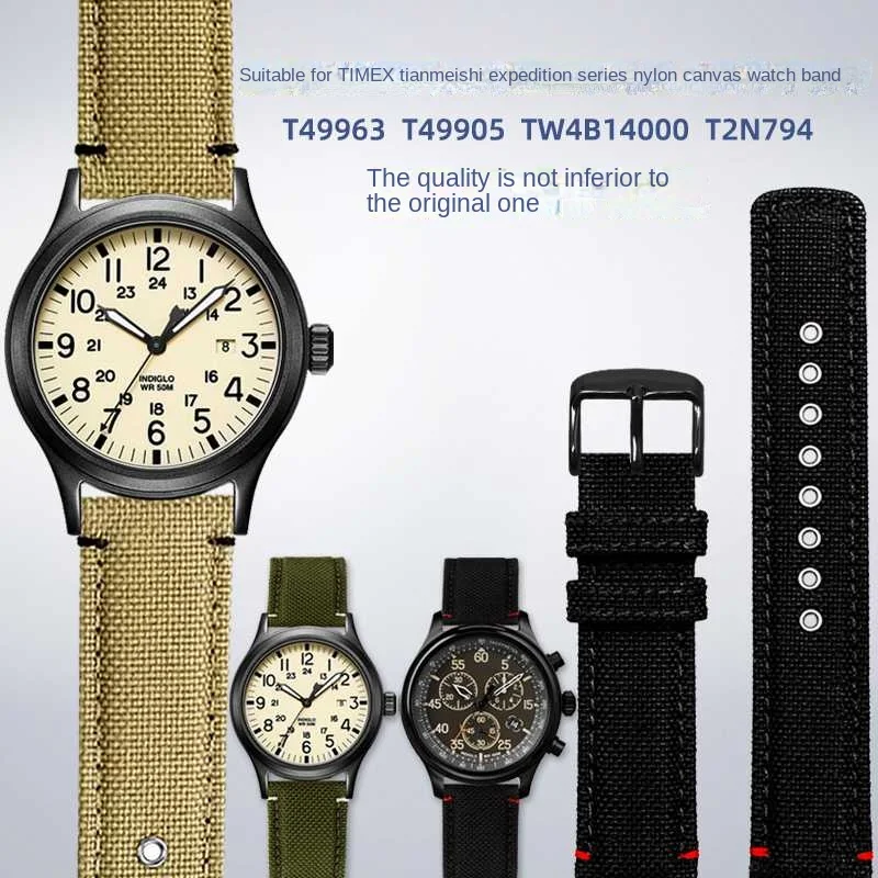 Adatto Per Timex Timex Serie Di Spedizione T49963 T49905 Orologio Sportivo In Tela Di Nylon Per Sport All'Aria Aperta Con Cinturino Da Uomo 20Mm