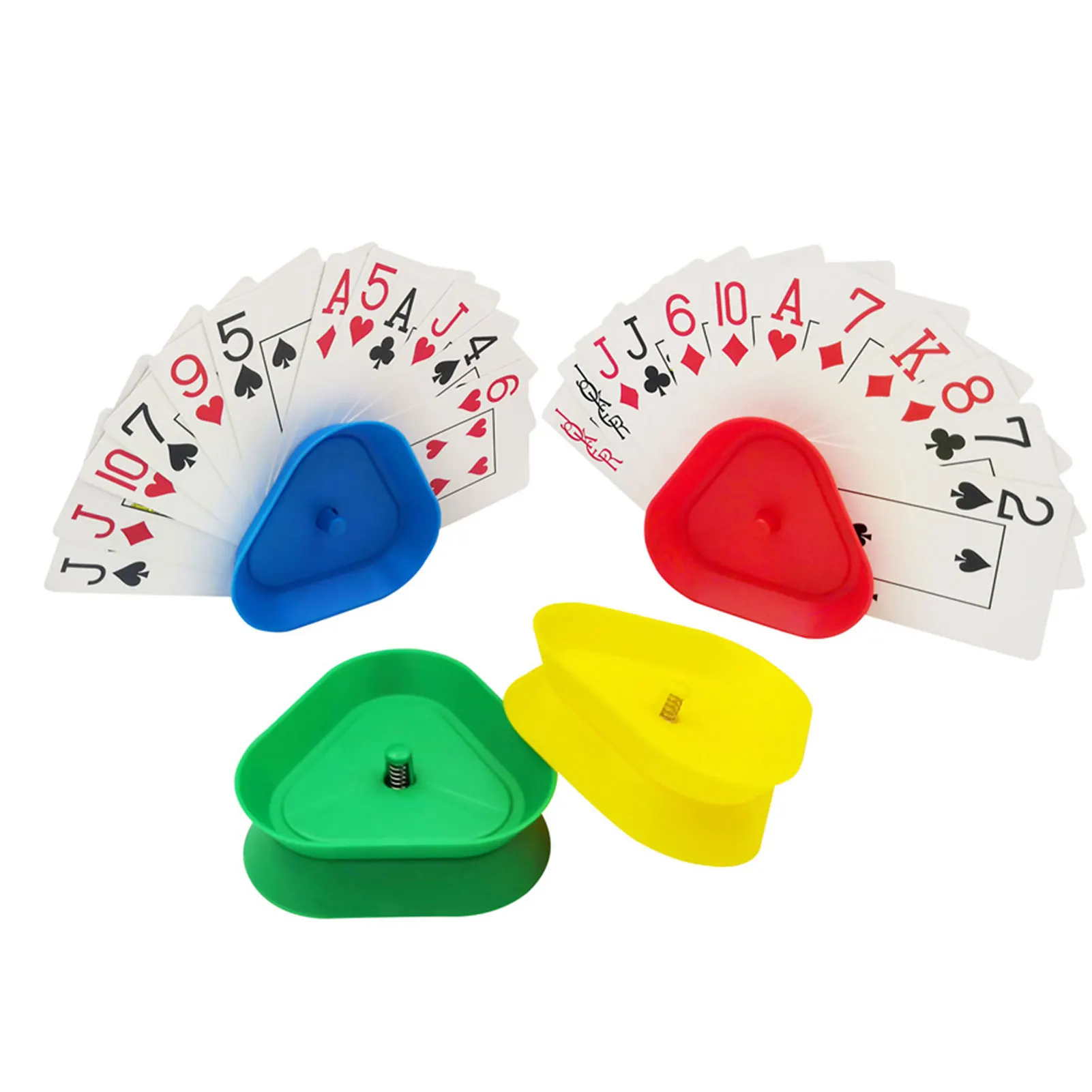 4 Pz/Set Porta Carte Da Poker A Mani Libere Porta Carte Da Poker Porta Carte Da Gioco Sedile Da Poker Pigro Gioco Di Base Organizza Le Mani Gioco Faci