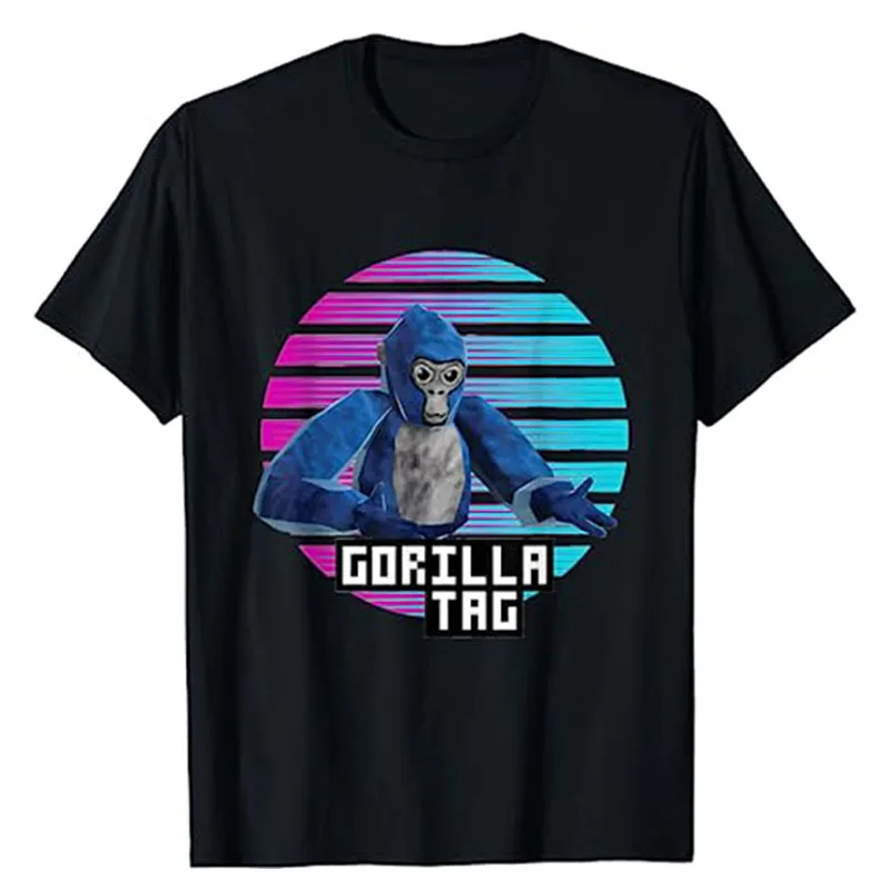 Retro Gorilla Tag Monke Vr Gamer Per Bambini, Adulti, Adolescenti T-Shirt Divertenti Decorazioni Di Compleanno Tee Gift Ragazzi Fashion Graphic Outfit