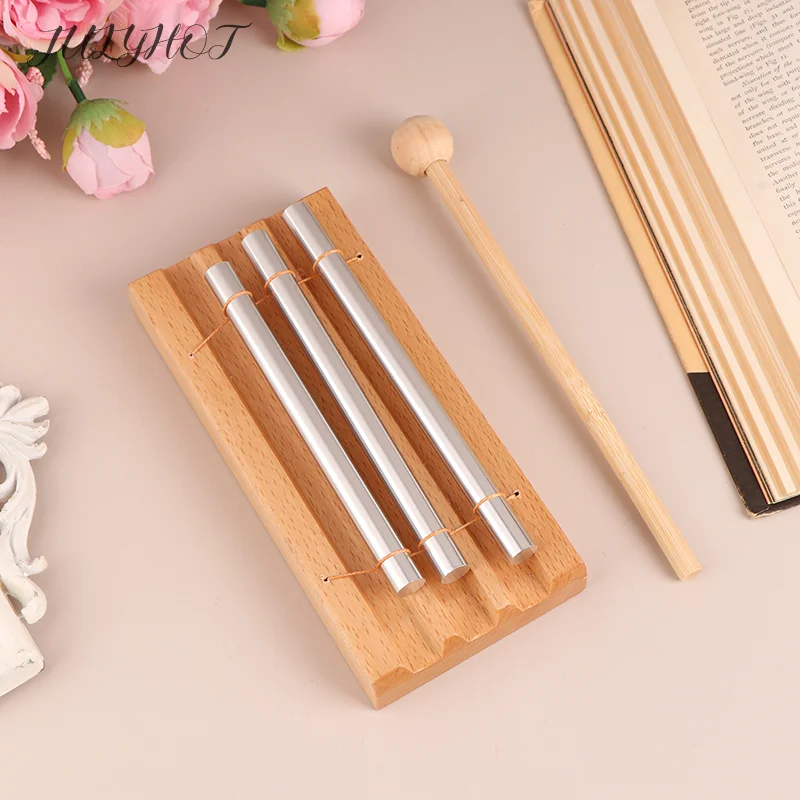 1Pc Healing Mindfulness Chimes 3 Phoneme Musicamente Tuned Wind Hand Chime Per La Terapia Del Suono Aule Meditazione Consapevolezza