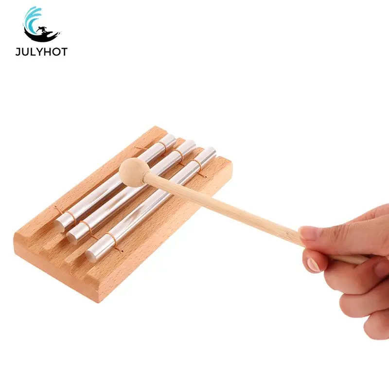 1Pc Healing Mindfulness Chimes 3 Phoneme Musicamente Tuned Wind Hand Chime Per La Terapia Del Suono Aule Meditazione Consapevolezza