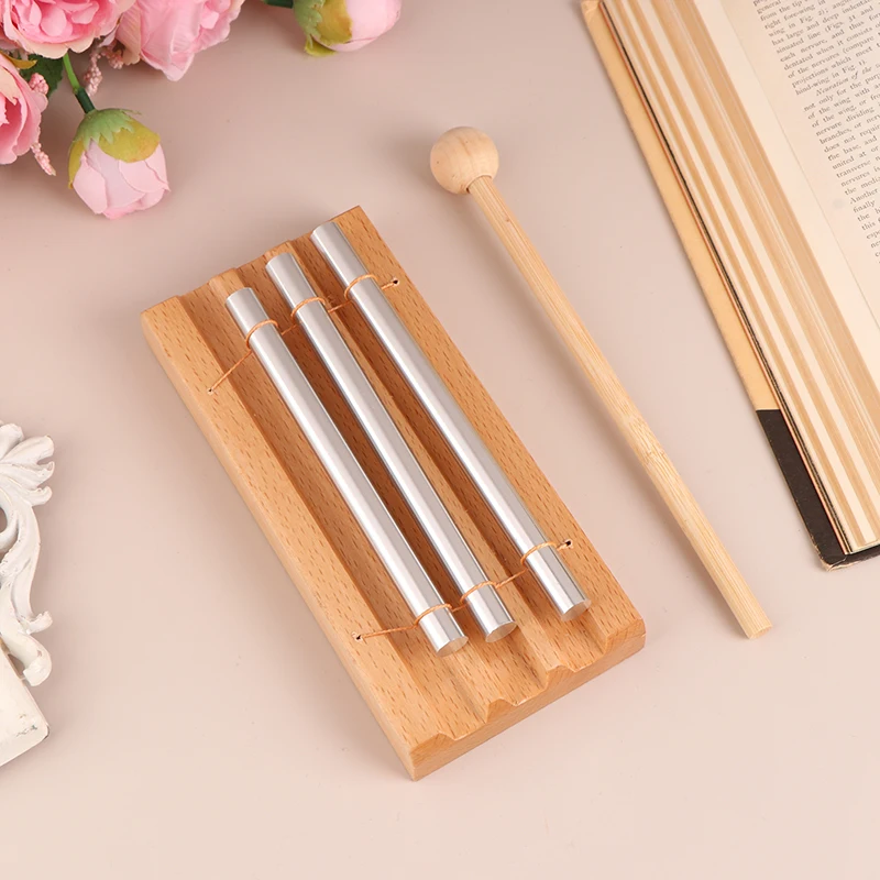 1Pc Healing Mindfulness Chimes 3 Phoneme Musicamente Tuned Wind Hand Chime Per La Terapia Del Suono Aule Meditazione Consapevolezza