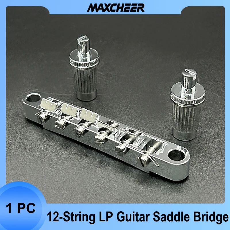 Un Set Sella A 12 Corde Tune-O-Matic Bridge Per Chitarra Elettrica Lp E Contropunta Tune-O-Matic A 3 Fori Con Perno E Ancoraggio Cromato