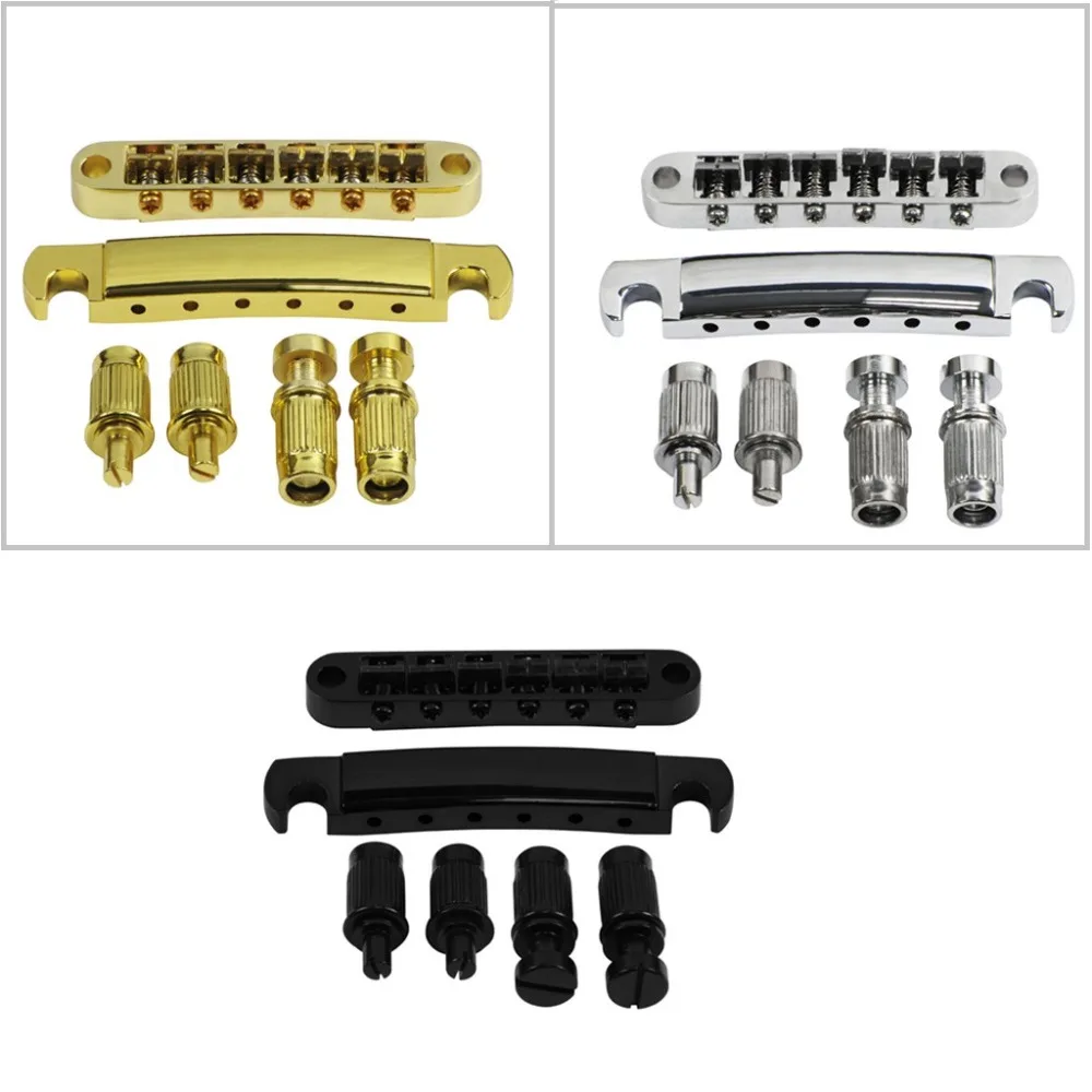 3 Colori Tune-O-Matic Ponte Cordiera Set Di Accessori Per Chitarra Elettrica
