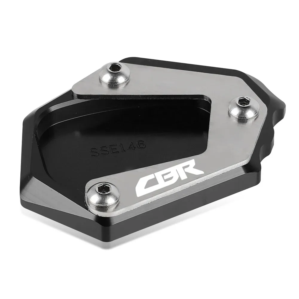 Cnc Kickstand Extension Foot Side Stand Pad Support Plate Ingrandisci Stand Per Honda Cbr 500R Cbr650R Vfr800X Vfr 800X Crossrunner