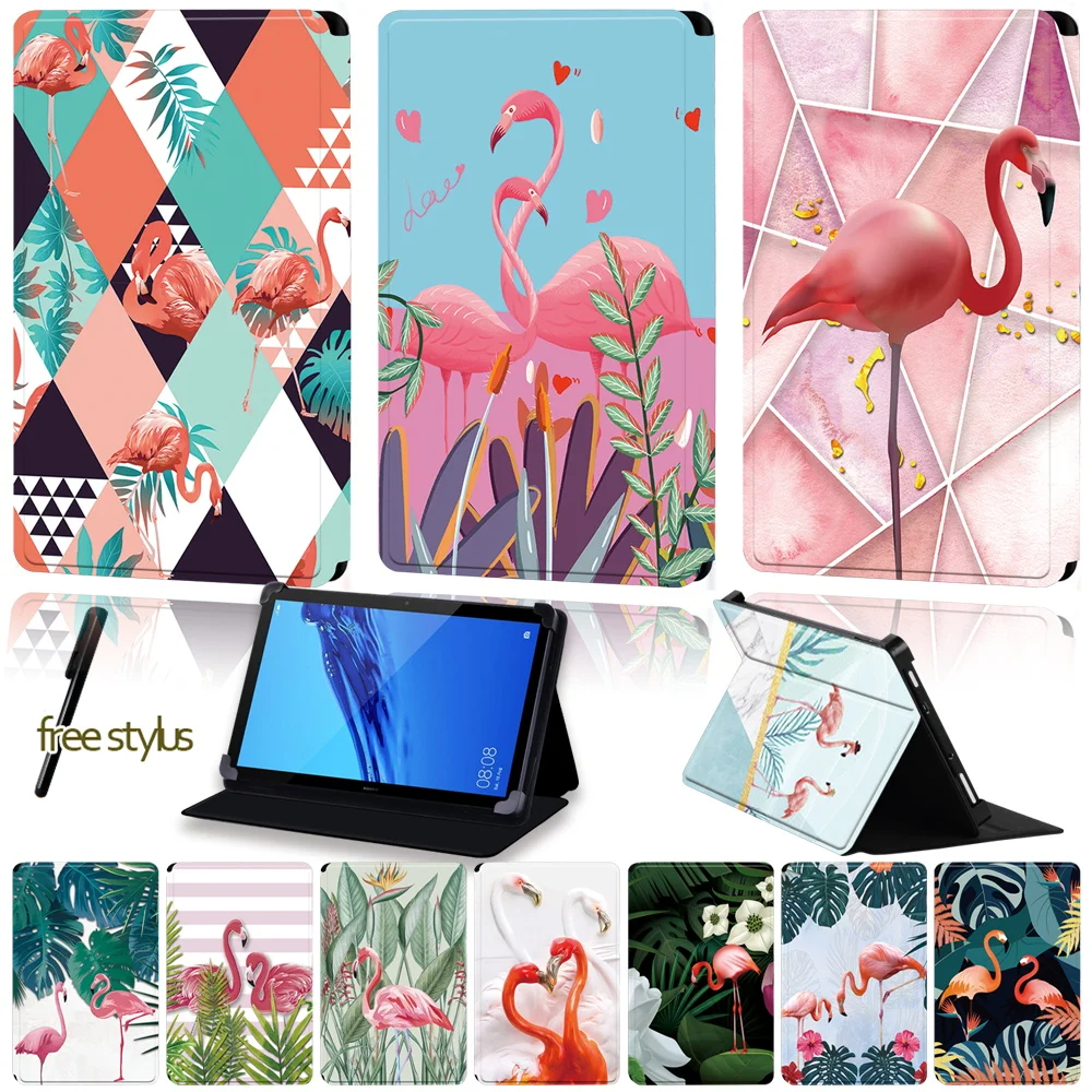 Custodia Per Tablet Huawei Mediapad T1 7.0 /Mediapad (T1/T5)10 /Mediapad T3 10.9.6 /T2 10 Pro /Mediapad T3 8 Flamingo Pattern Series