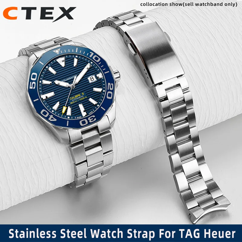 Cinturino In Acciaio Ad Arco Di Precisione Solido Per Tag Heuer Jingqian Serie 300 Way201A Way211A Cinturino Da 21Mm Braccialetto Da Uomo