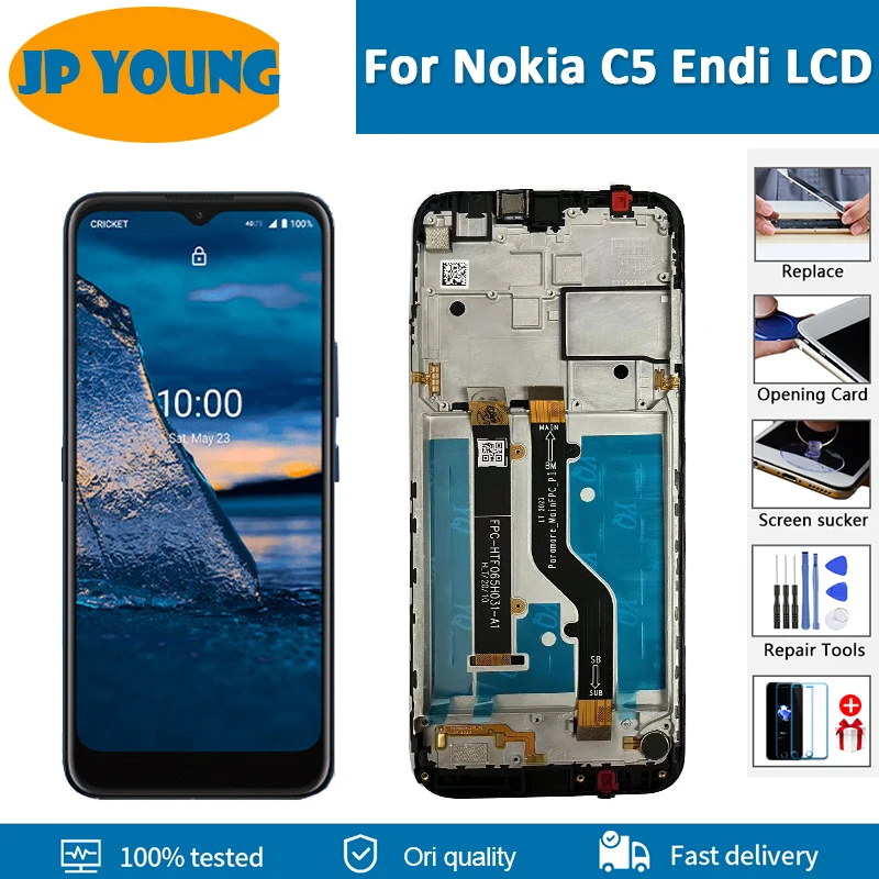 Display Originale Da 6.52 "Per Nokia C5 End Display Lcd Sostituzione Del Gruppo Touch Screen Per Display Lcd Nokia C5 Con Cornice