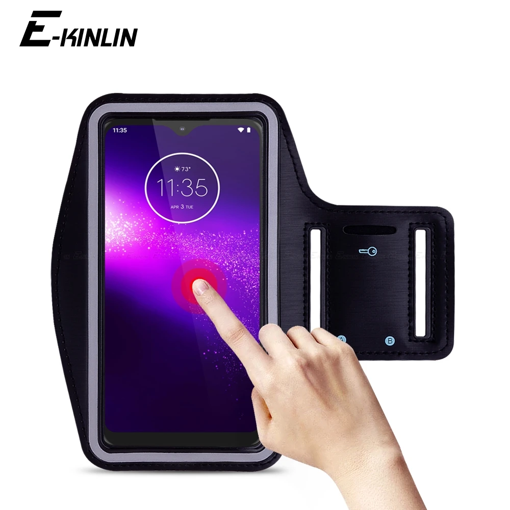 Running Sport Gym Arm Band Per Motorola Moto One 5G Ace Power Vision Action Hyper Macro Zoom Fusion Plus Cover Per Telefono