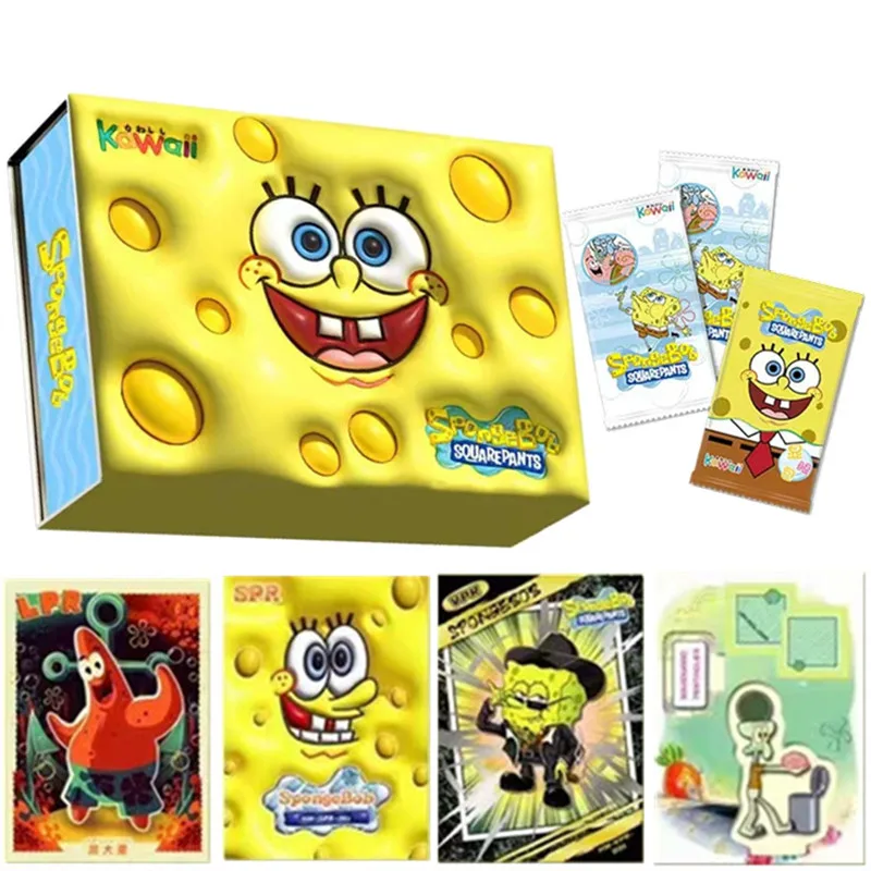 Anime Sponge Bob Card Box Sp Pr Tr Square Pants Patrick Star Squidward Tentacles Captain Stephen Rare Ricamo Collection Regali