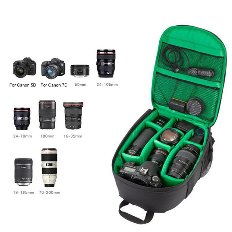 Zaino Per Fotocamera Multifunzionale Video Digital Dslr Bag Custodia Per Fotocamera Da Esterno Impermeabile Per Nikon/Per Canon/Dslr