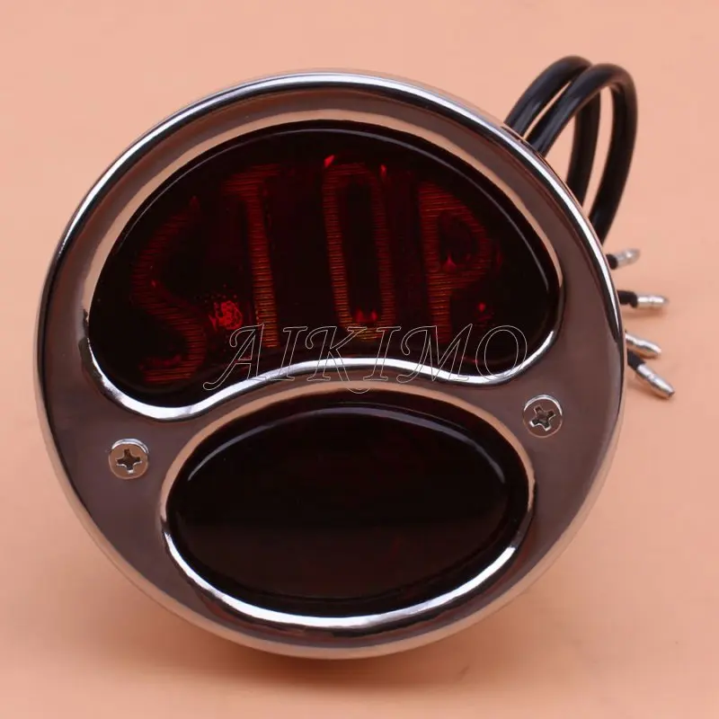 Stop Led Replica Fanali Posteriori Moto Cafe Racer Stop Lampada Freno Luce Targa Per Scrambler Cruiser Triumph Bobber Xs650