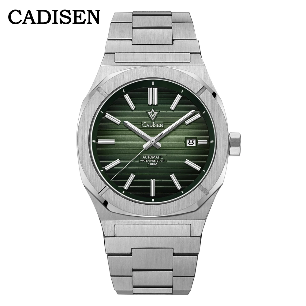 Cadisen Men Automatic Mechanical Luxury Sapphire Crystal Miyota 8215 10Bar Diver Water Watches Luminous Date Window Gift For Men