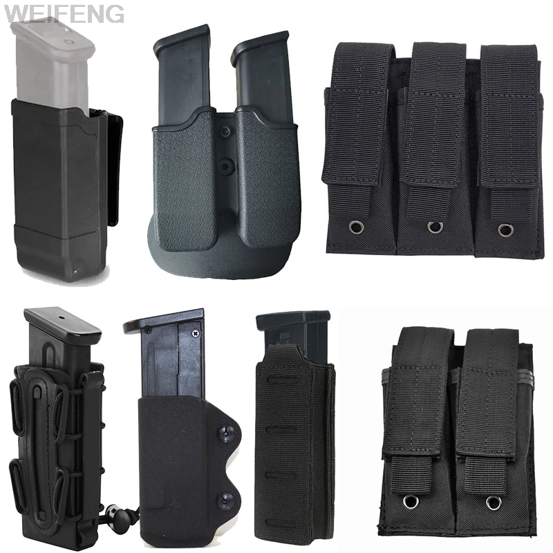 Tactical Universal 9Mm Magazine Pouch Holster Pistol 9Mm .40 Mag Case Clip Da Cintura Per Glock 17 19 Beretta M9 Hunting Mag Holster