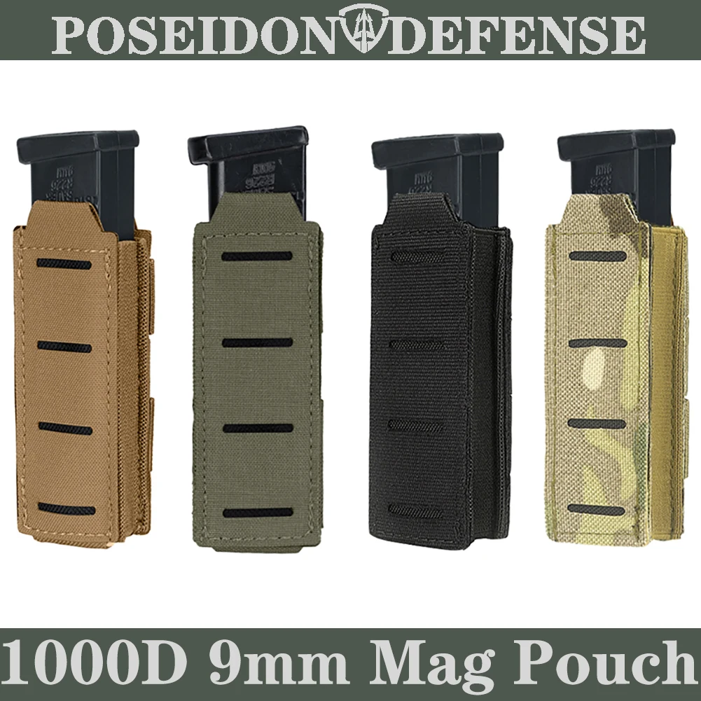 Tactical Molle 9Mm Magazine Pouch Single Mag Carrier Holster Militare Universale Pistola Torcia Portacoltelli Caccia Gear