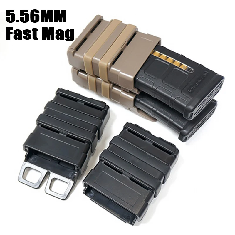 Tactical M4 5.56 Fastmag Molle Pouch Airsoft Military Fast Mag Holder Rifle Pistol Magazine Dump Pouch Accessori Per La Caccia