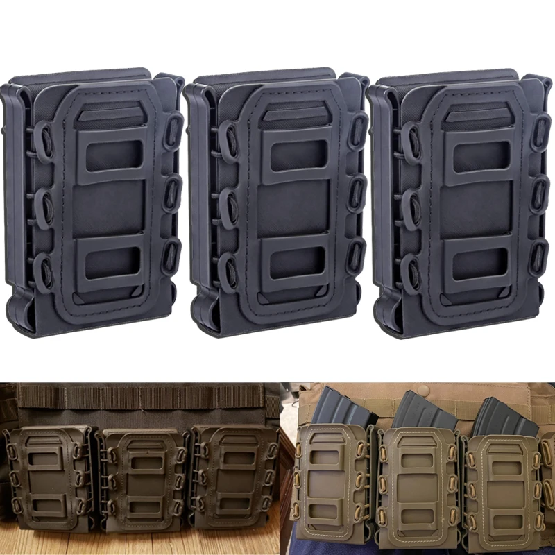 Portariviste Marsupio Tactical Fast Mag Molle Flessibile Per Ak 74/47 Ar M4 5.56/7.62 Mag Pouch Rifle Pistol Portariviste