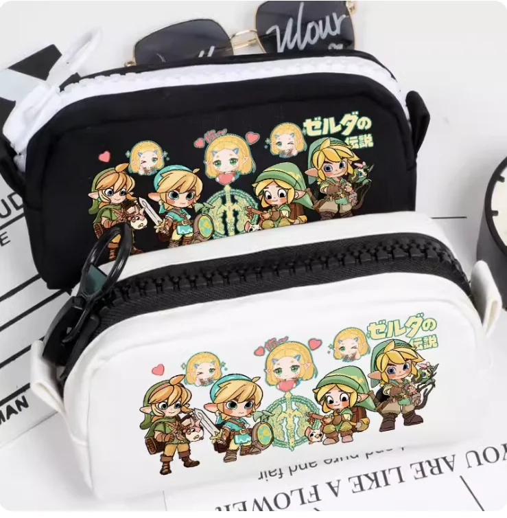 Anime Tears Of The Kingdom Link Pencil Case Oxford Canvas Storage Bag Pencilcase School Pen Bag 1870