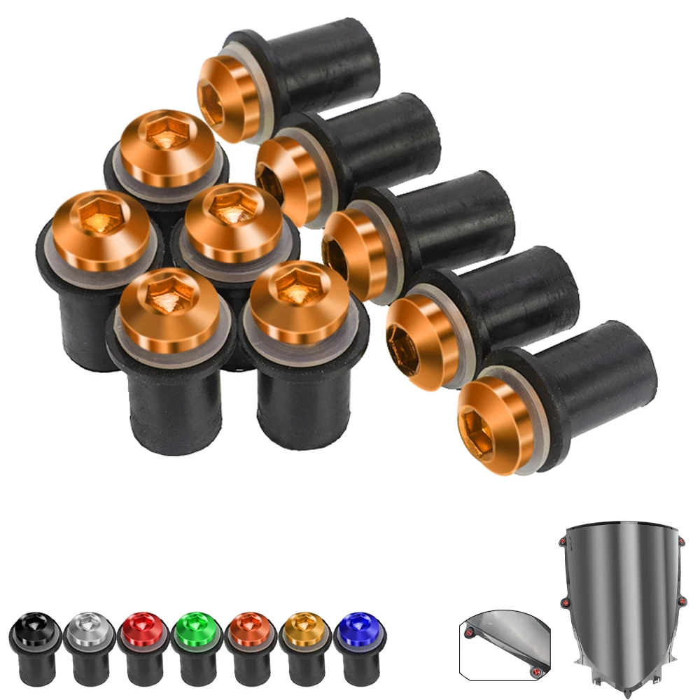 Per Aprilia Mana 850 / Gt Rs 50 Rs 125 Replica Abs Rs4 125 Rsv4 Carenatura Parabrezza Cowl Viti Parabrezza Bulloni Kit 5Mm Dadi
