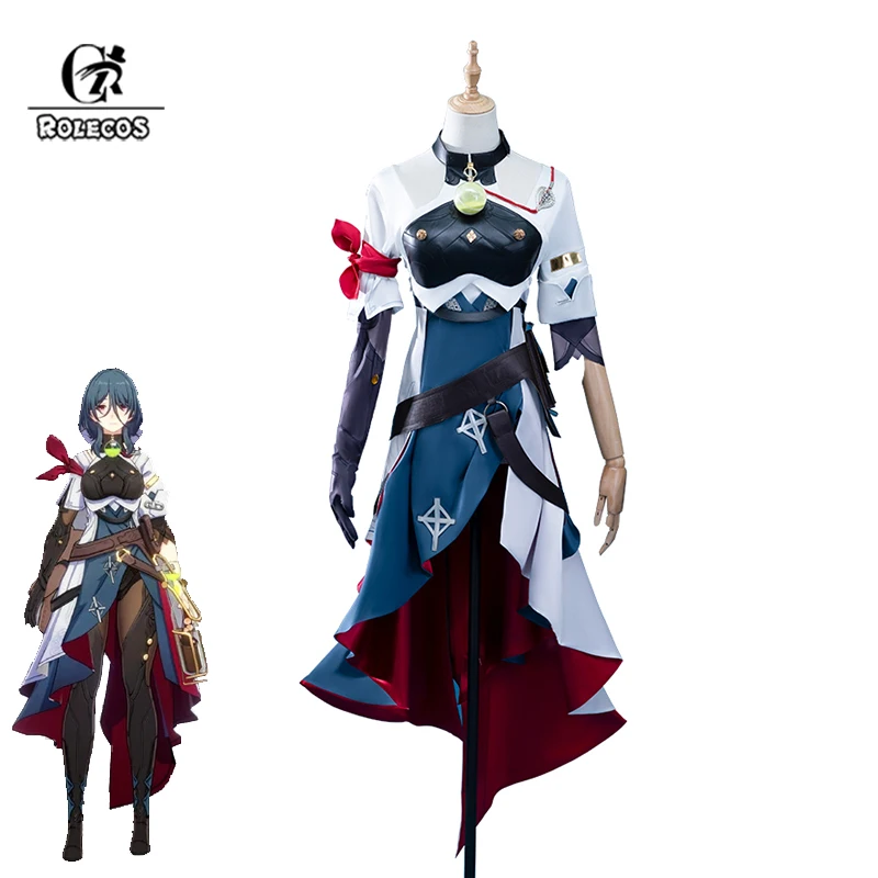 Rolecos Natasha Cosplay Costume Game Honkai Star Rail Women Dress Halloween Wildfire Doctors Underavy Natasha Outfit