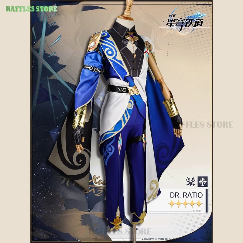 Honkai Star Rail Dr. Ratio Cosplay Costume Parrucca Doctor Veritas Ratio Anime Cosplay Event Party Outfit Abbigliamento Gioco Roleplay