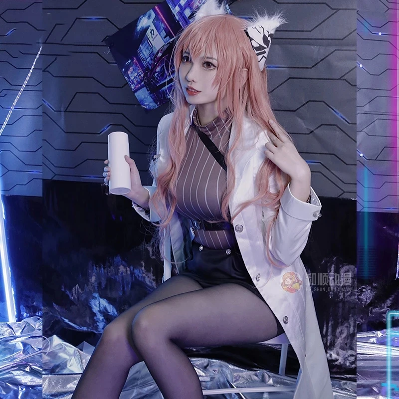 Game Girls Frontline Project Neural Cloud Persicaria Costume Cosplay Doctor Dress Fancy Party Suit Halloween Uniform Women