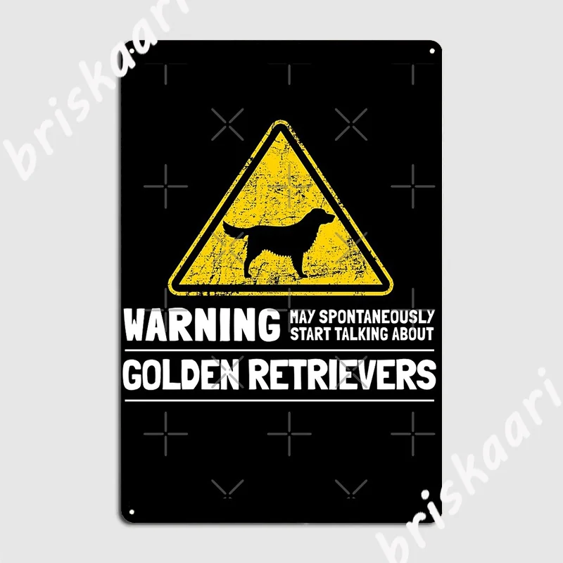 Golden Retriever Dog Owner Gift Dog Warning Sign Metal Sign Club Bar Poster Wall Pub Poster Personalizzato In Latta