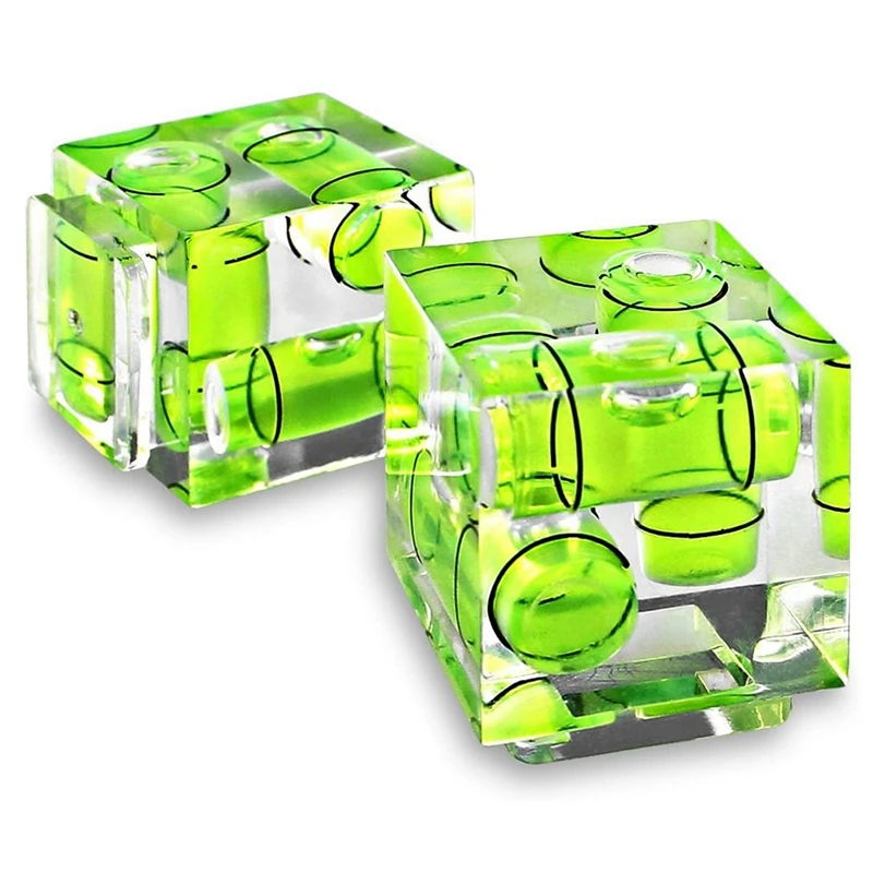 Triple 3 Assi Hot Shoe Bubble Spirit Level Compatibile Per Canon Nikon Pentax Dslr Camera (2 Pack)