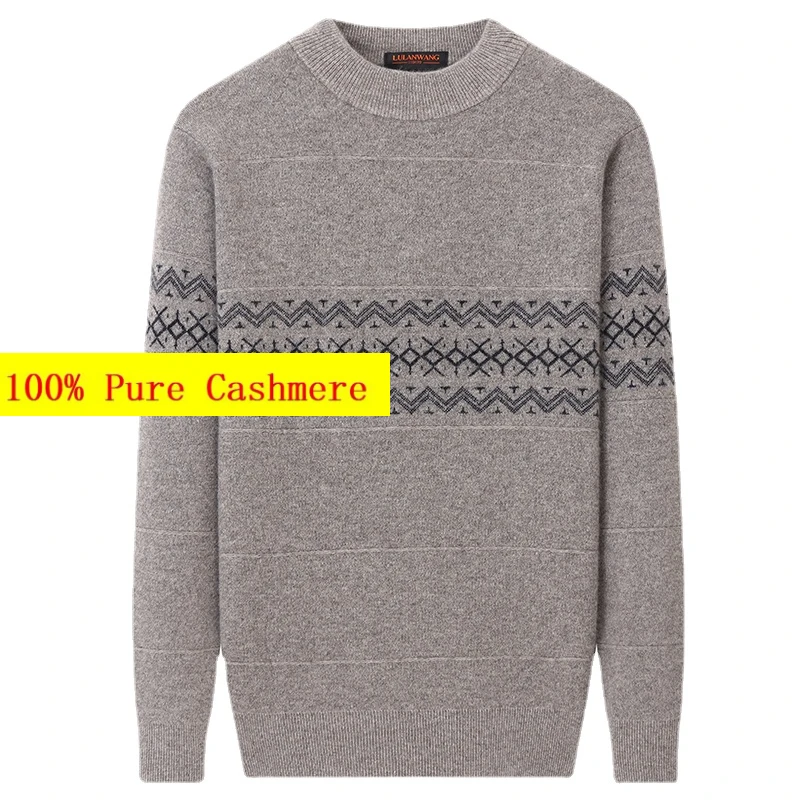 Nuovo Arrivo Moda Uomo Inverno Addensato 100% Puro Cashmere Maglione Inferiore Girocollo Casual Taglia Uomo Xs S M Muslimah 4Xl 5Xl