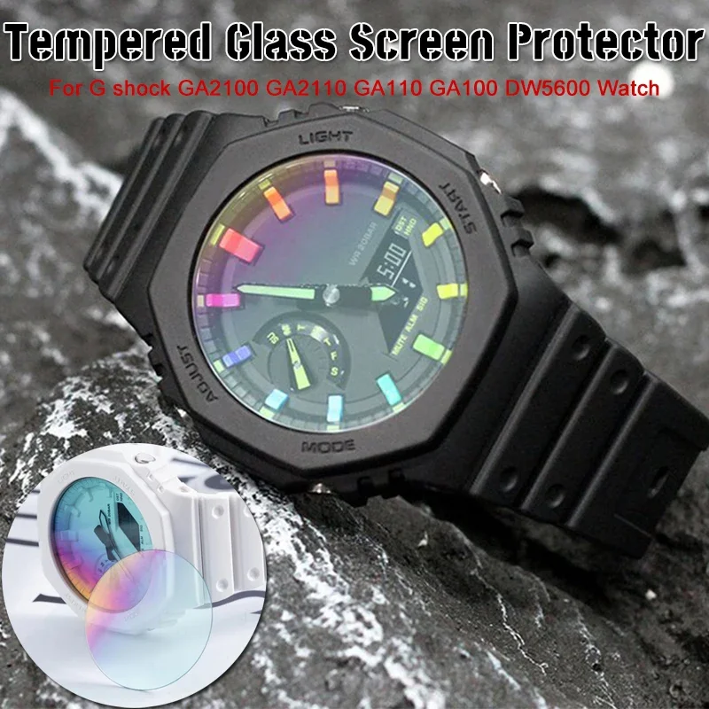Per Casioak Ga2100 Ga2110 Ga110 Ga100 Dw5600 Orologio Pellicola Protettiva In Vetro Temperato Casioak Gmas2100 Protezione Dello Schermo Antigraffio