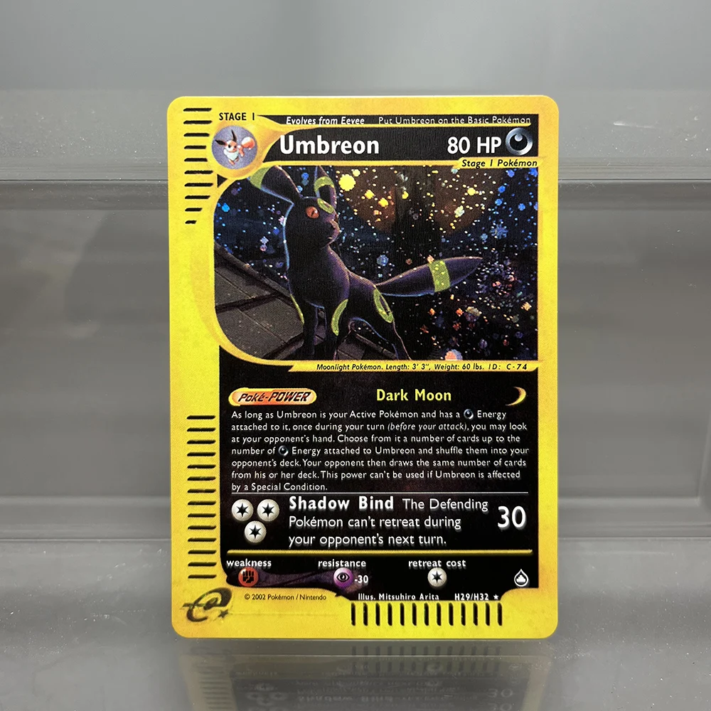 Carte Olografiche Della Serie Pokemon E-Card Umbreon Togetic Tyranitar Ampharos Hypno Ptcg Scheda Proxy Giocattoli Per Bambini Collezione Di Giochi