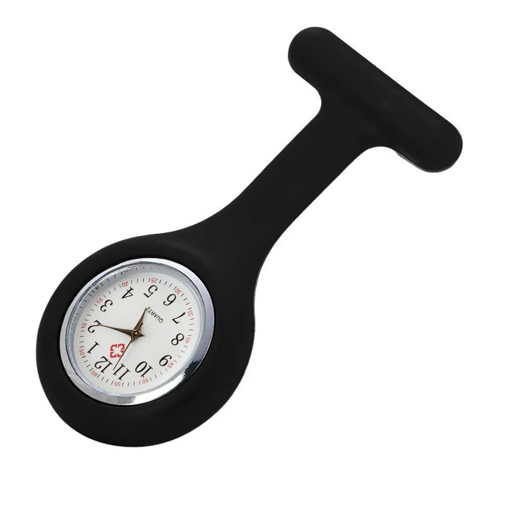 Orologi Da Tasca Alla Moda Orologio Da Infermiera In Silicone Spilla Orologio A Tunica Con Orologio A Batteria Gratuita Per Donna Relogios Feminino