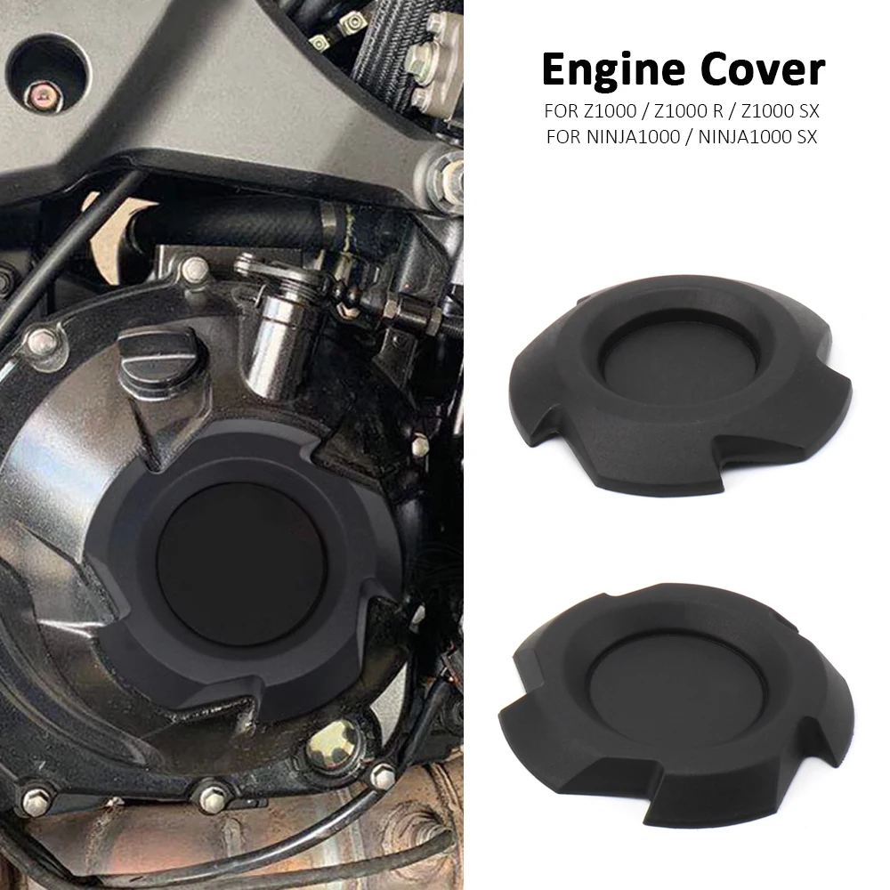 Protezione Della Copertura Protettiva Del Motore Del Motociclo Plastica Abs Nera Per Kawasaki Z1000 Z1000R Z1000Sx Ninja 1000 Ninja1000 Ninja 1000 Sx