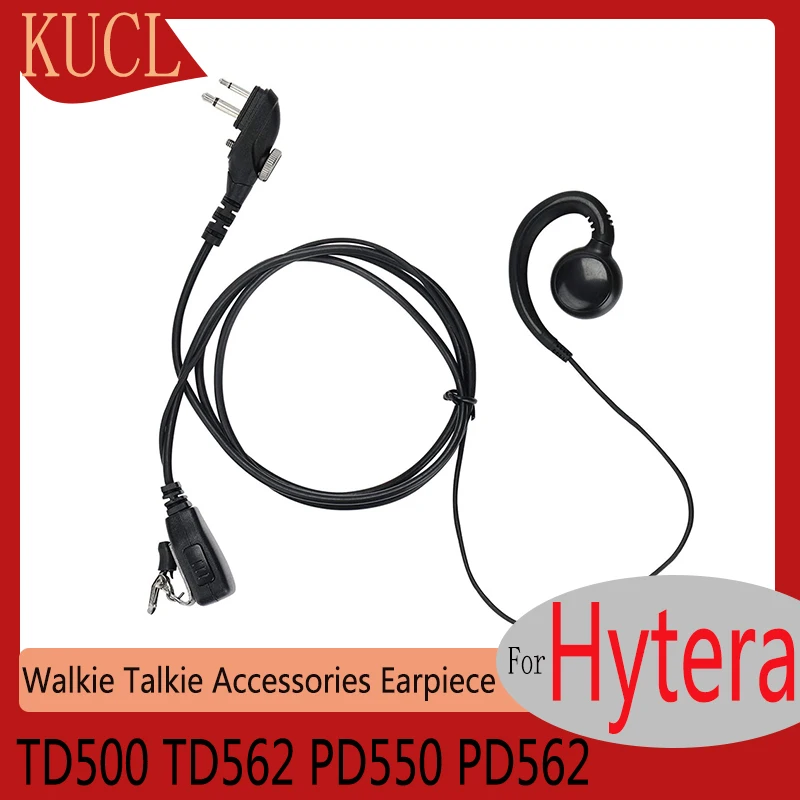 Radio Bidirezionale Walkie Talkie Accessori Auricolare Auricolare Con Microfono Compatibile Con Hytera Td500 Td562 Pd550 Pd562 Nero