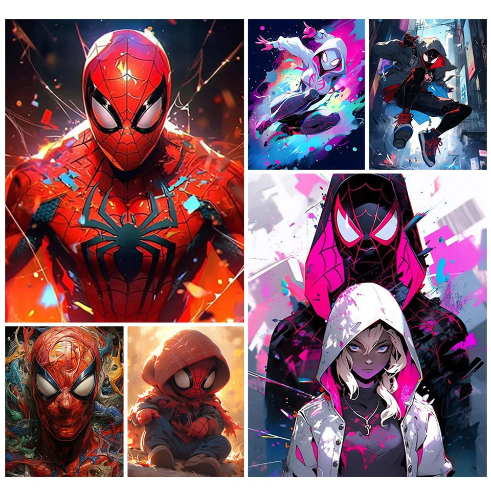 New 5D Diamond Painting Spider Man Honduras Diy Diamond Art Trapano Completo Mosaico Picure Cross Stitch Ricamo Kit Disney Home Decor