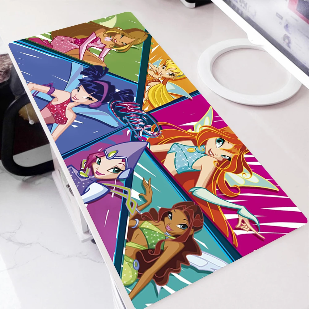 Girl Winx Clubs Tappeto Mouse Pad Gamer Anime Gaming Mats Per Pc Gaming Room Accessori Tappeti Pad On The Table Cute Mousepad