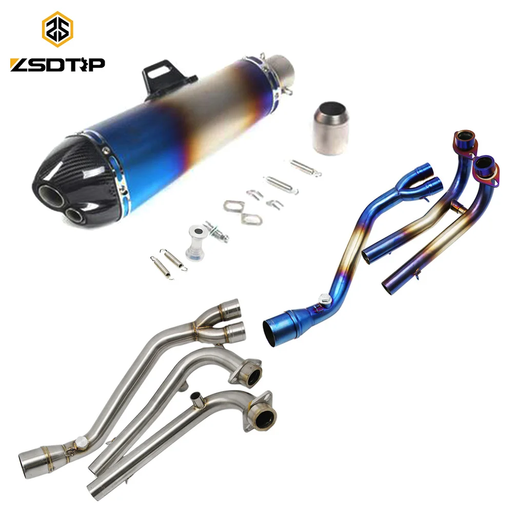 Zsdtrp Per Yamaha Tmax 530 Tmax 500 Tmax530 Tmax500 2008-2016 Tmax Slip On Silenziatore Tubo Di Scarico Moto Sistema Completo