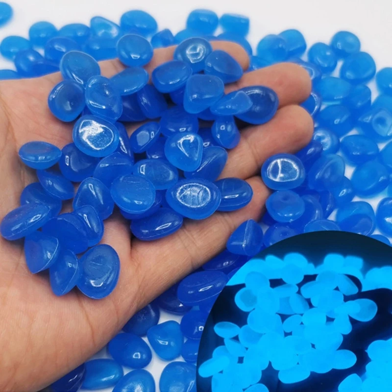 300 Pz/Borsa Cortile Esterno Pietre Luminose Giardiniciottoli Glow In Dark Acquari Acquario Decorazione Cristalli Naturali