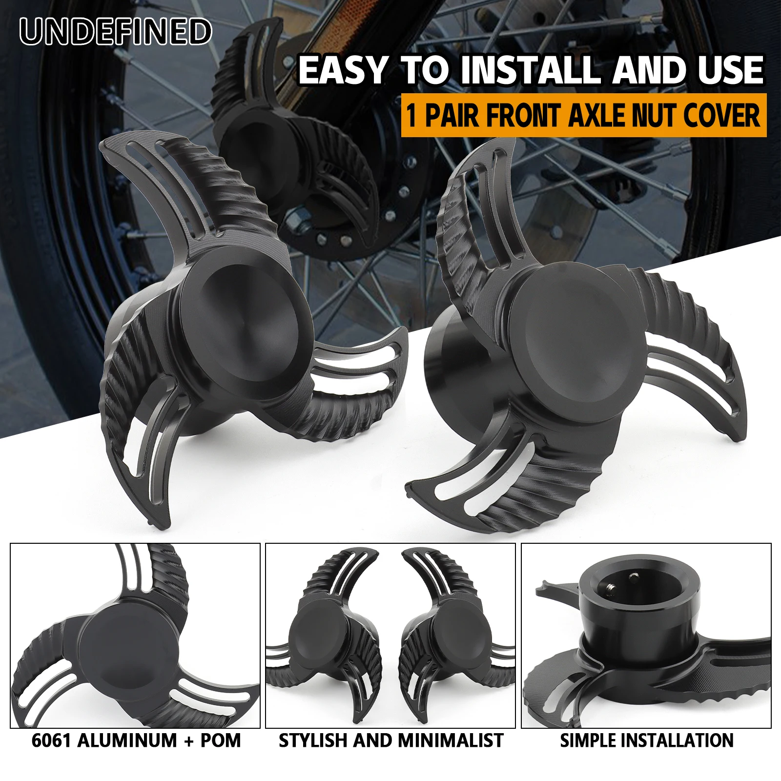 Spun Blade Spinning Axle Caps Per Harley Touring Road King Street Glide Sportster Xl 2008-2023 Dyna Street Bob Softail Fatboy