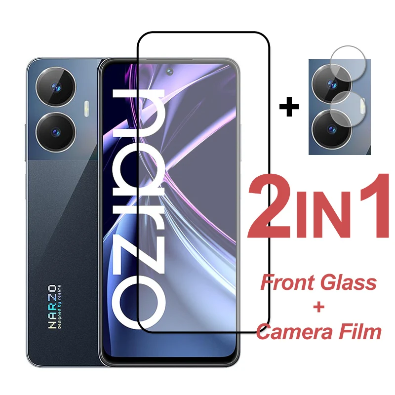 Vetro Realme Narzo N55 N55 Full Cover Vetro Temperato Realme Narzo N55 50 50I Prime 50A 30 30A Pellicola Proteggi Schermo Per Fotocamera