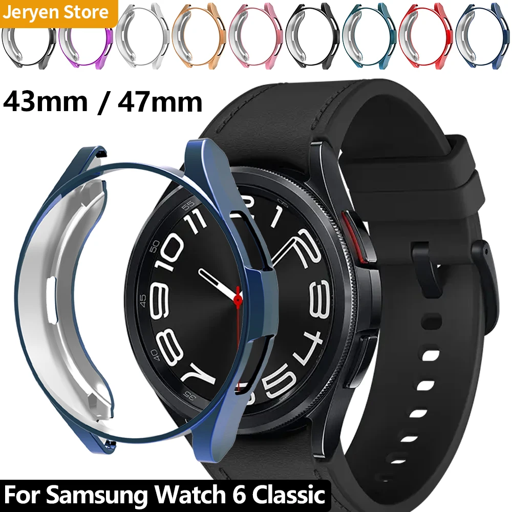 Custodia Per Samsung Galaxy Watch 6 Classic 43Mm 47Mm Tpu Soft Hollow Frame Bumper Per Samsung Galaxy Watch 6 Classic 43Mm 47Mm Accessori Di Copertura