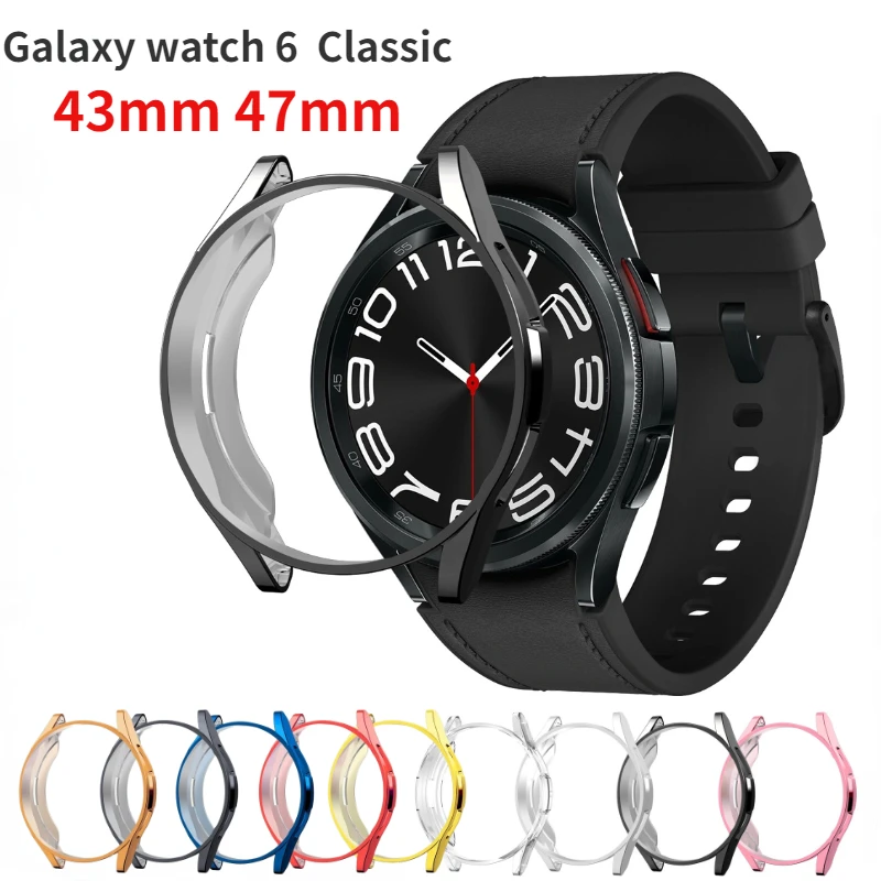Custodia Protettiva Per Samsung Galaxy Watch 6 Classic Hollow Screen Soft Shell Galaxy Watch 6 Classic 43Mm 47Mm Tpu Material Cover